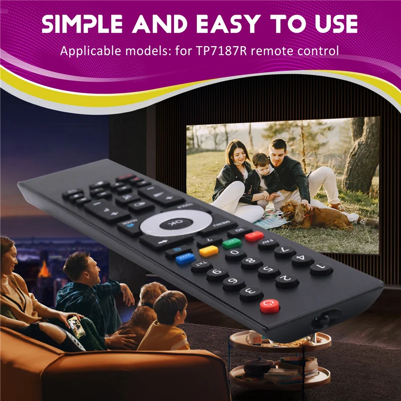 Усовершенствованный пульт дистанционного управления TP7187R для замены пульта дистанционного управления GRUNDIG Smart TV TP7187R, черный