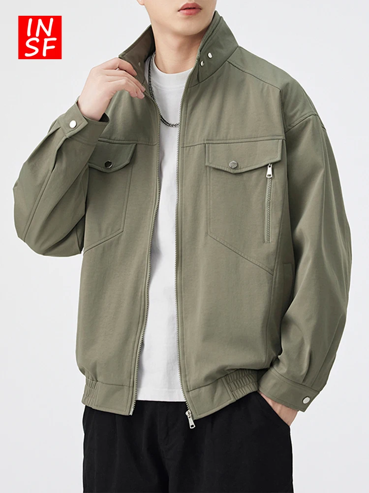 

American Sle Heavy Du Workwear Jaet Men's Autumn Winter Wear Resistant Loose Top Windproof Hiking Outerwear for Men