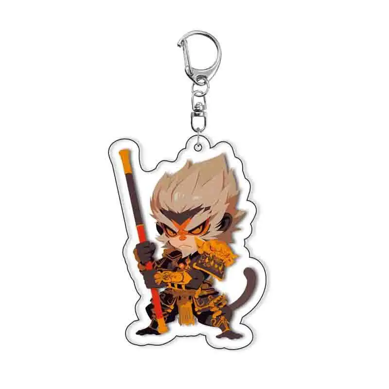 Game Black Myth: Wukong Acrylic 6cm Keychain  Hanging Pendant Cartoon Keyring Decorative Accessories Ornament