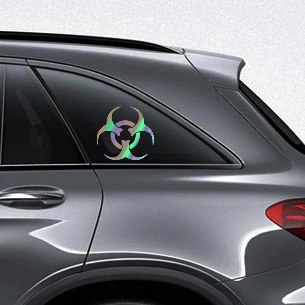 Car Stickers Biohazard Warning Vinyl Decals For Fuel Tank Cap Windshield Motorcycle Bumper Laptop Truck Decoration Accessories