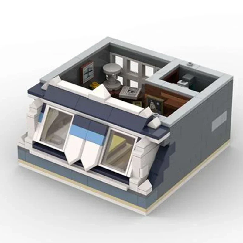 Moc Bausteine Street View Modell Drei-stöckige Stadthaus Technologie Modulare Blöcke Geschenke Weihnachten Spielzeug DIY Sets Montage