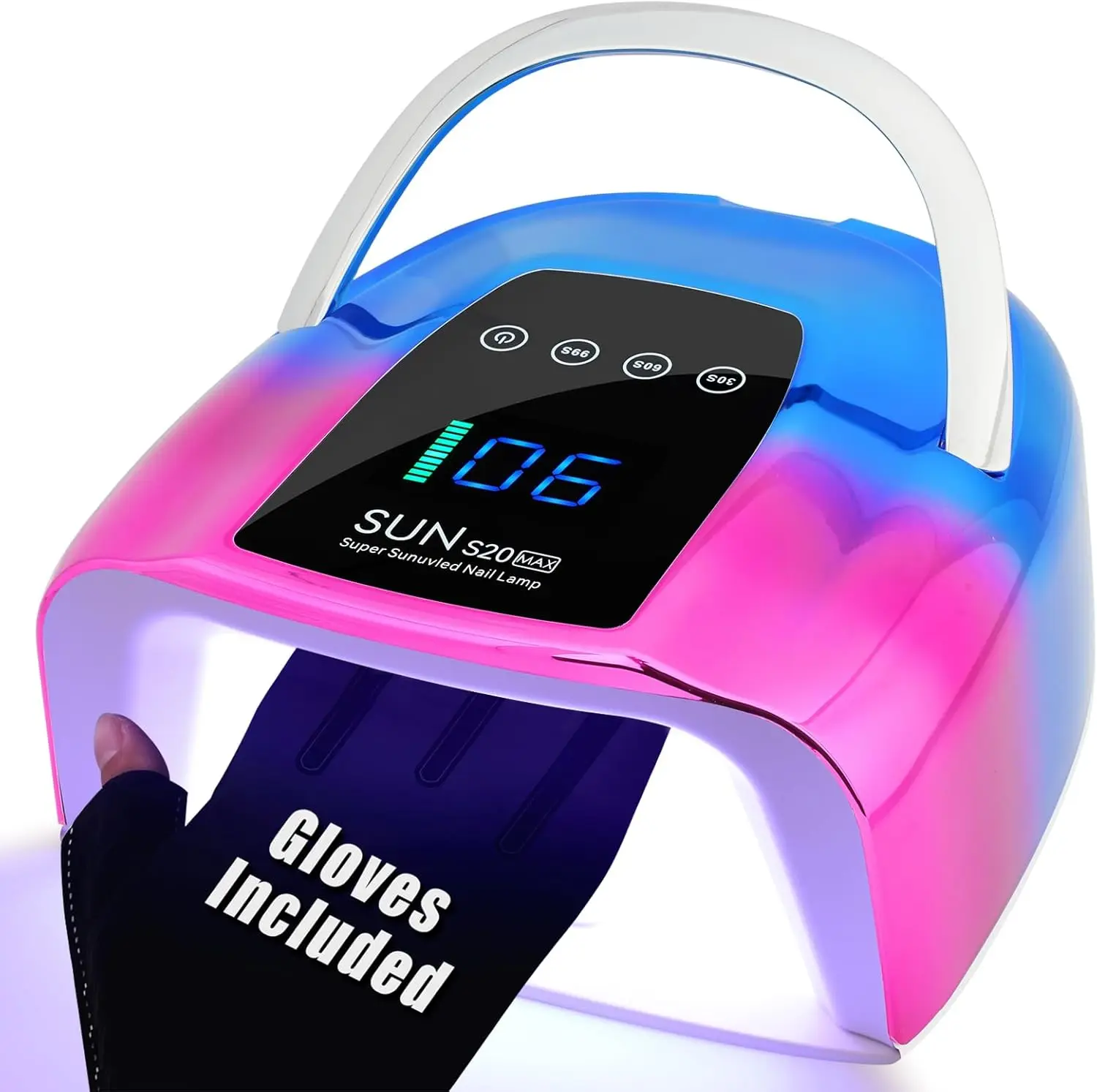 

Беспроводная УФ/LED лампа для ногтей 128 Вт с автоматическим датчиком, 3 таймера для гель-лака, портативная для салона и домашнего использования