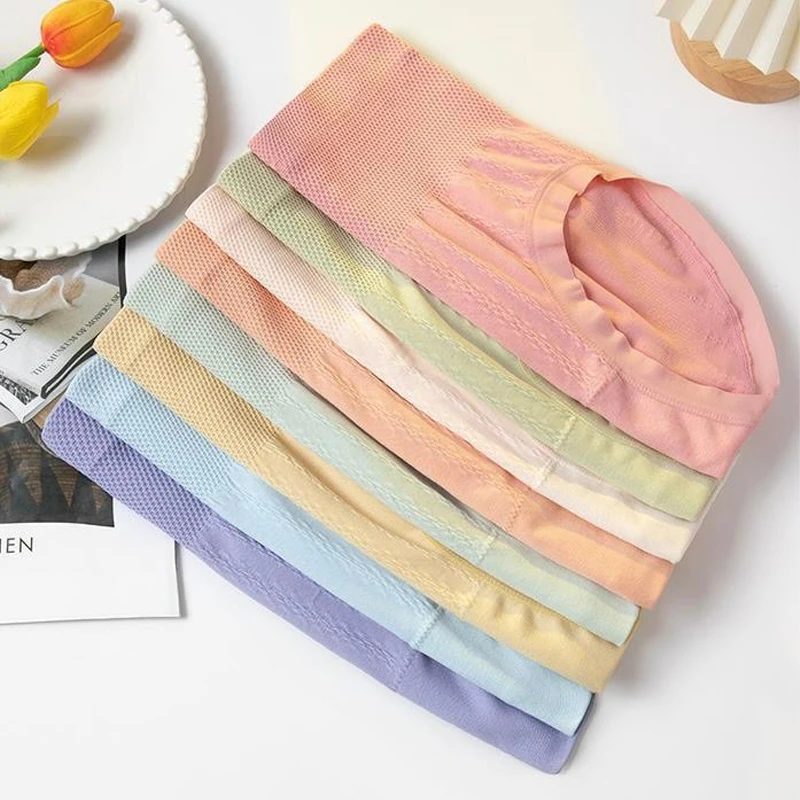 Columbia Women's High Waist Cotton Underwear Breathable Seamless Comfortable Underwear Flower Solid Color Women's Intimate Under