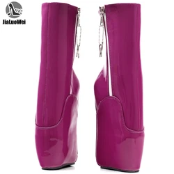 18cm Hoof Sole Heelless Fetish Ballet Wedge Pointe Boot  Size 36-46