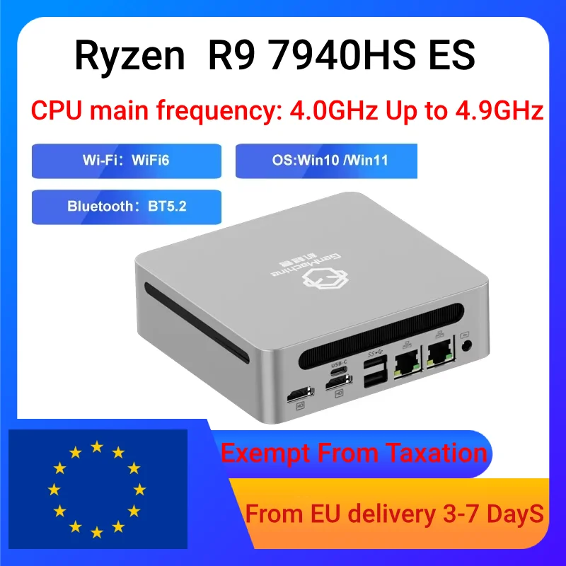 Genmachine R9 7940HS ES Mini PC: Windows 11 ile Güçlü ve Küçük Performansın Yeni Standartları