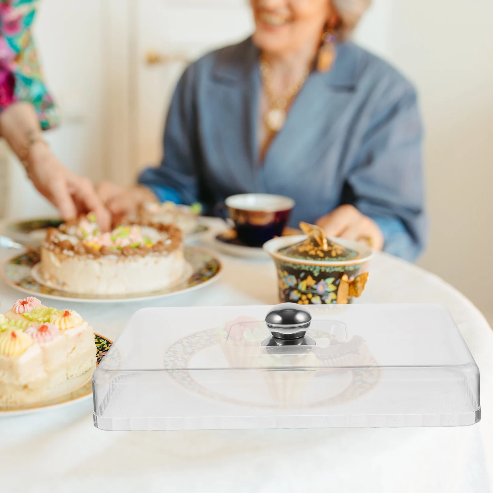 

Clear Cake Dome Protective Food Cover Transparent Thick Plastic Cake Cover Buffet Home Kitchen Food Fresh Keeping Display Dome