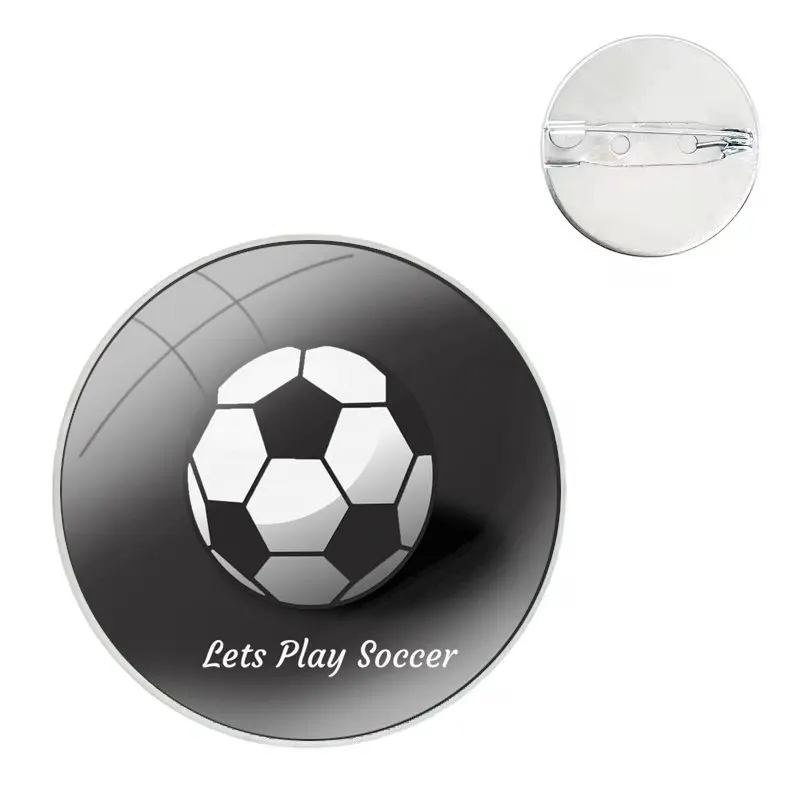 Fire Football Soccer Ball Badge Brooch Pin Accessories For Clothes Backpack Decoration gift