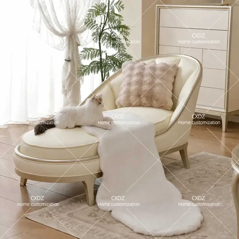 American bedroom beauty couch bay window simple living room balcony bedside recliner light luxury chair seat