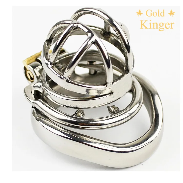 CHASTE BIRD Male Stainless Steel Cock Cage with Penis Barbed Ring Chastity Device Adult Belt with Stealth New Lock Sex Toys A273