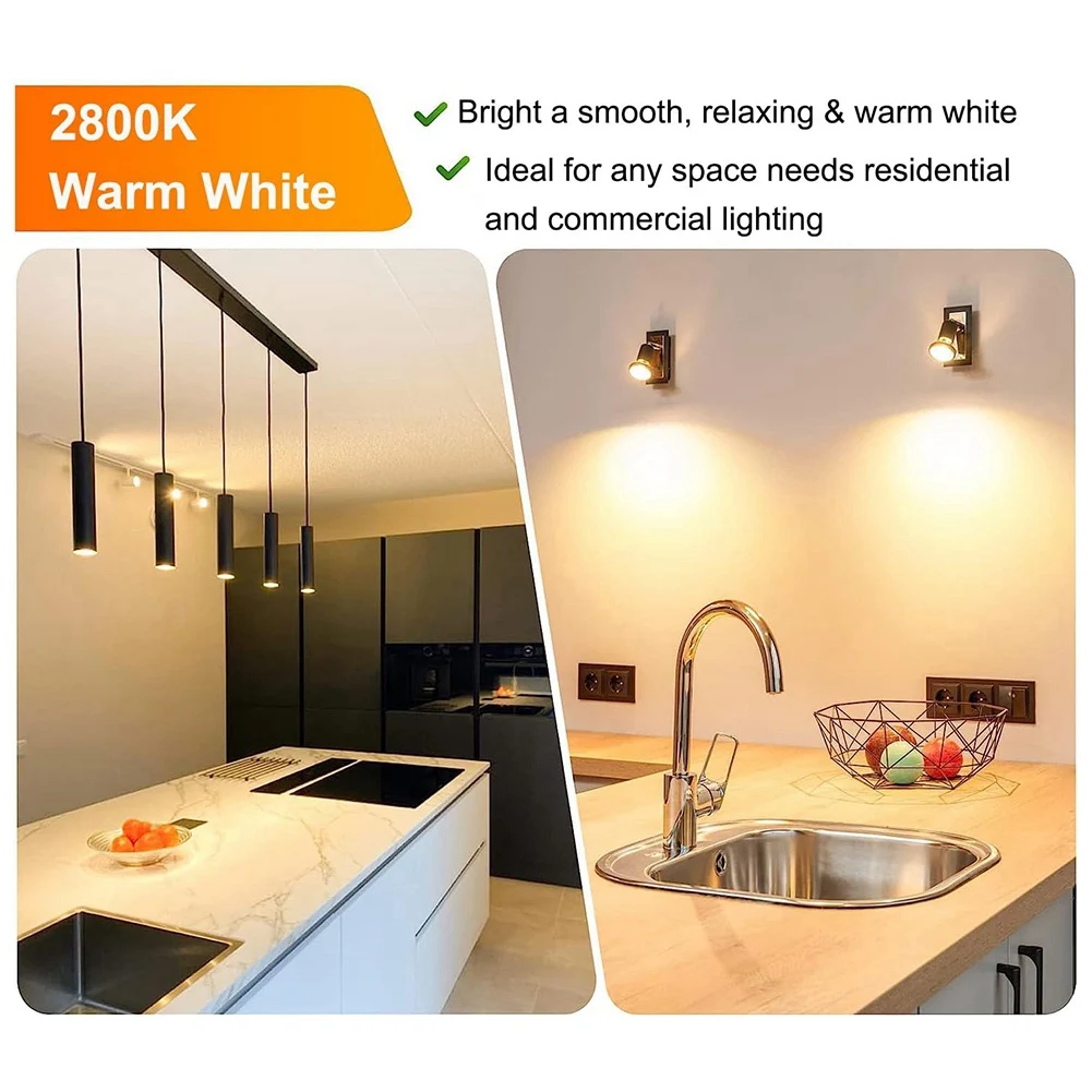 GTBL 6 Pack PAR20 50W Halogen Bulb 120V High Output PAR20 Flood Light Bulb For Range Hood For Track Lighting & Hood Range Light