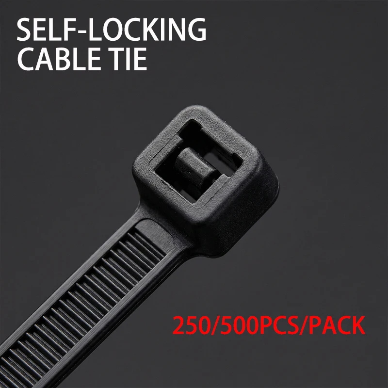 

250/500Pcs 120LBS Heavy Duty Nylon Zip Ties, UV Resistant Self-Locking Professional Grade Cable Ties for Industrial & Outdoor Us