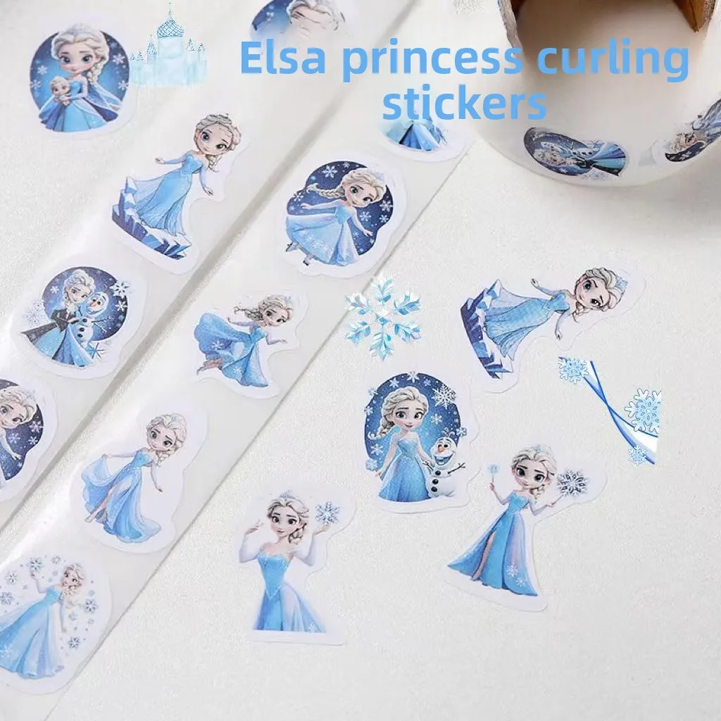 

500pcs Elsa Princess Children's Princess Cartoon Encouragement Reward Stickers for Girls Frozen Decorative Stickers