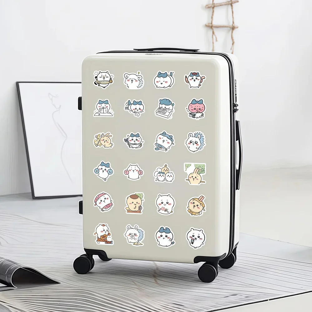60/100 Buah Stiker Dekoratif Lucu Anime Chikawa Lucu Hachiware Usagi DIY Bagasi Ponsel Laptop Stiker Grafiti Mainan Anak-anak