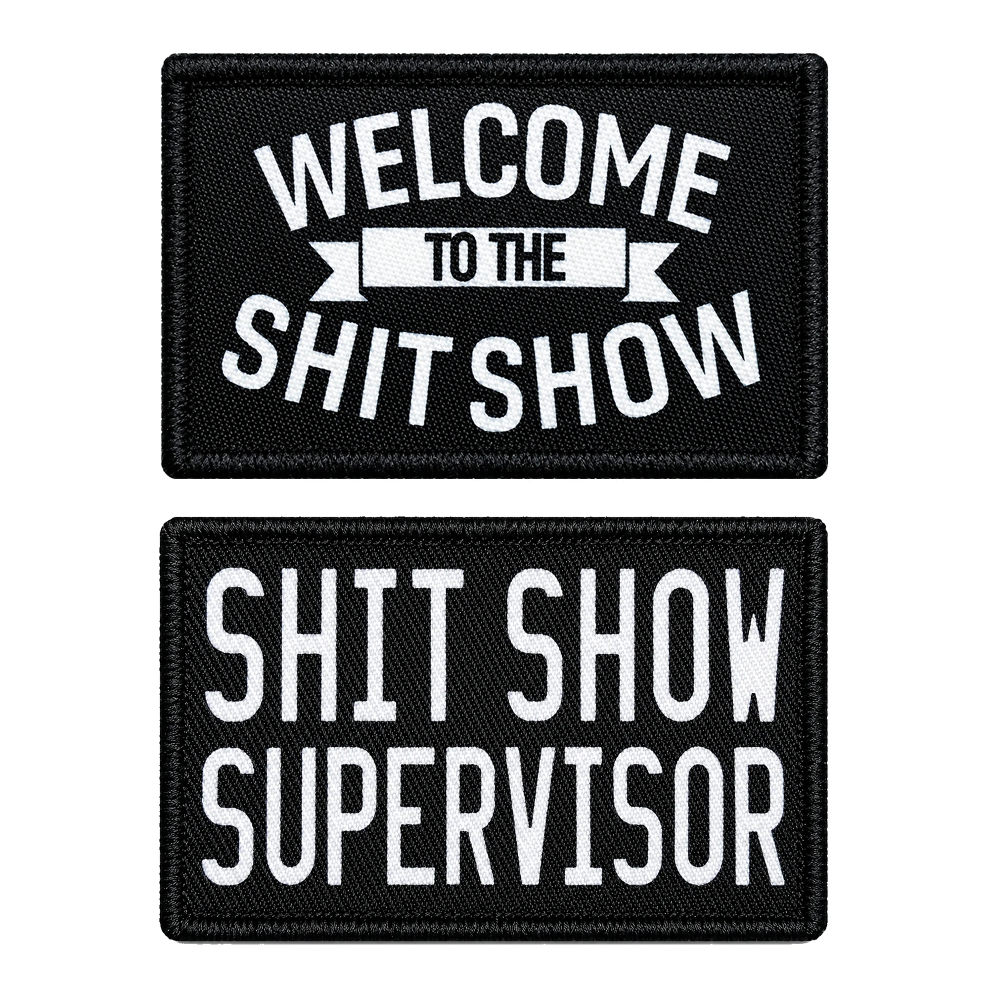 1 Stück lustiger Aufnäher „Shit Show Supervisor“ 2' x 3' Zoll Morale Patch mit Klettverschluss – Detail 1