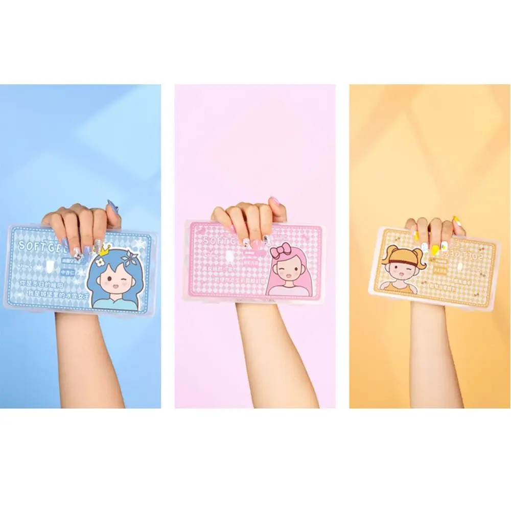 Portable Ultra Short Matte Nail Tips Thin Seamless Waterdrop Almond Shape False Nails No Trace Nail Stickers