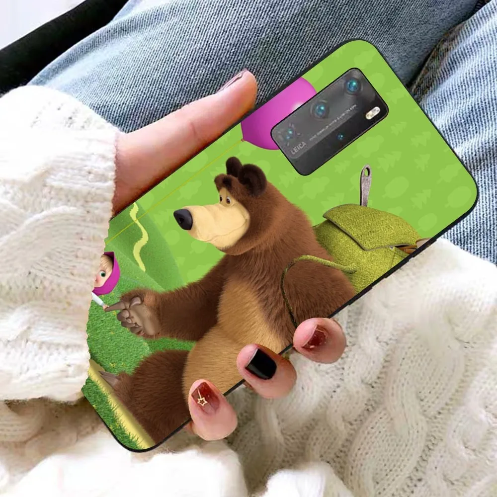 Girl And The Bear Phone Case For Huawei P 8 9 10 20 30 40 50 Pro Lite Psmart Honor 10 lite 70 Mate 20lite