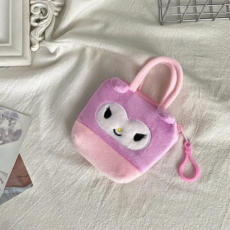 Sanrio Kawaii Hello Kitty portefeuille en peluche ma mélodie Kuromi mignon Anime sac à dos pendentif sac de rangement fille Festival cadeau