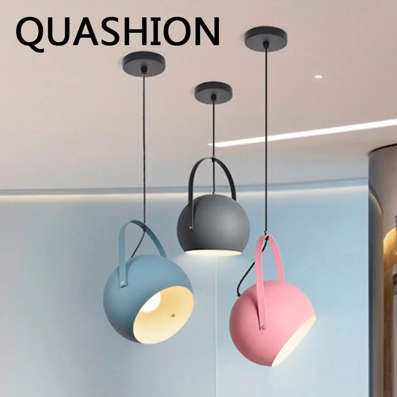 

Macaron Pendant Lamps Nordic Colorful Pendant Light New LED Adjustable Home Decors Luminaria for Bedroom Bedside Lighting Lustre