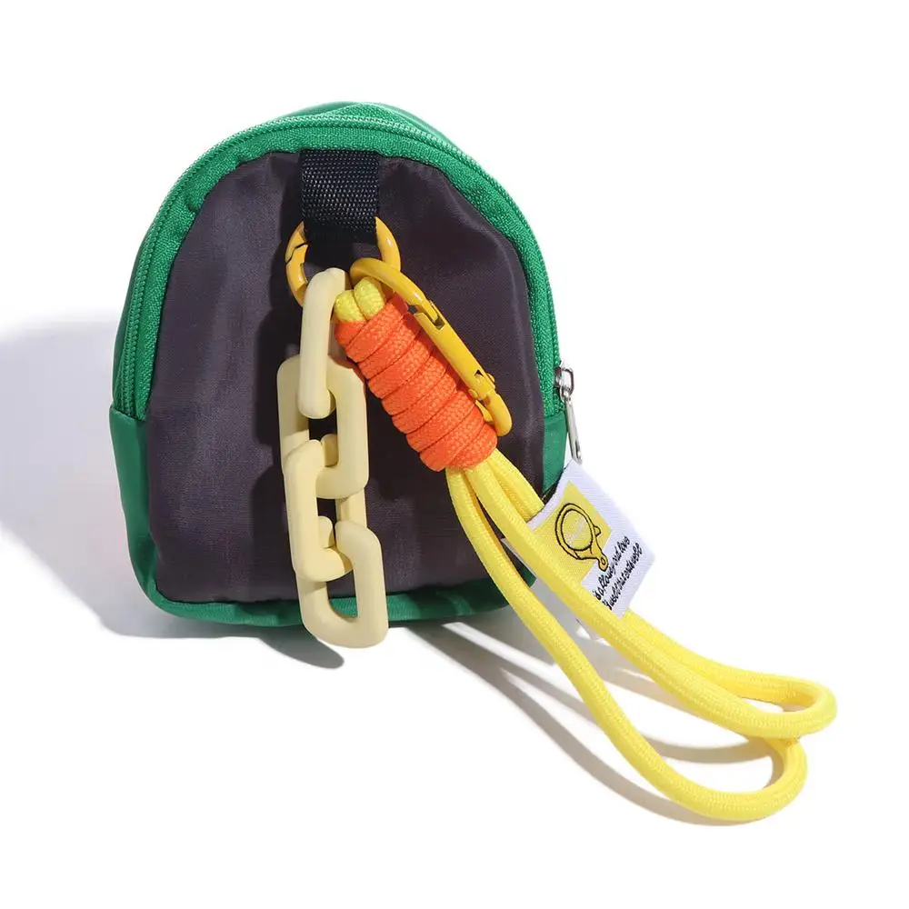 Kawaii Macaron Color Mini Coin Purse Backpack Pendant Anti Loss Key Chain Wallet Multifunctional Durable Earphone Bag Outdoor