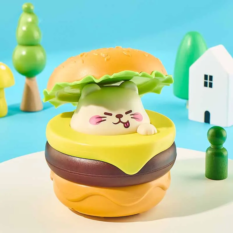 Super Cute Mini Hamburger Car Toys Dla Dzieci Bezwładność Pull Back Car Press Gliding Cartoon Animal Car Puzzle dla dzieci Zabawki Prezenty