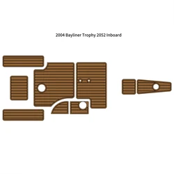 2004 Bayliner Trophy 2052 Binnenboord Boot Eva Foam Faux Teak Deck Floor Pad Mat