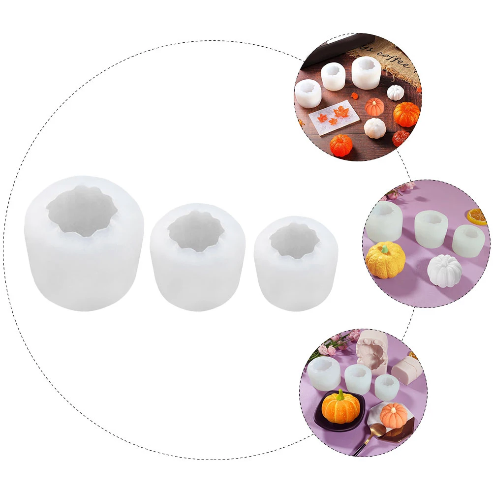 3 Pcs Bakery Gel for Baking Halloween Cake Funny Pumpkin Cake Mold Mold Halloween Party Reusable Non Stick Smooth