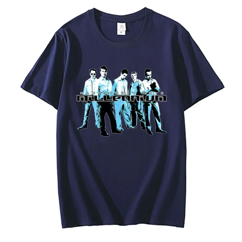 Vintage Backstreet Boys Print T Shirts Male Gothic Streetwear Men's Trend Oversized Tshirt Pop Music Boy Band Bsb Group T-shirts