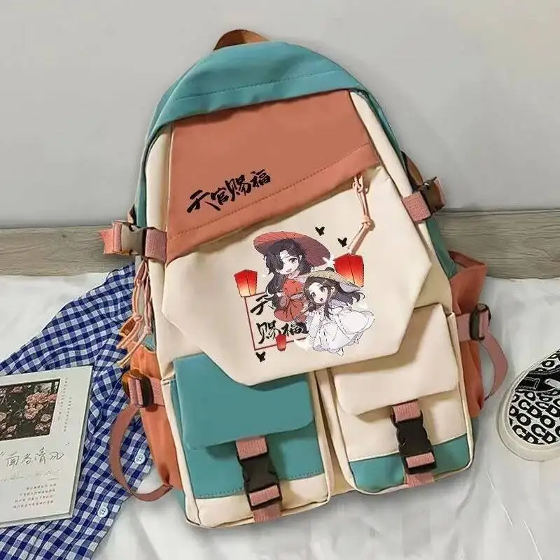 アニメゲーム天国役員祝福学生ティーンスクールバッグ大容量 Mochilas バックパックギフト用