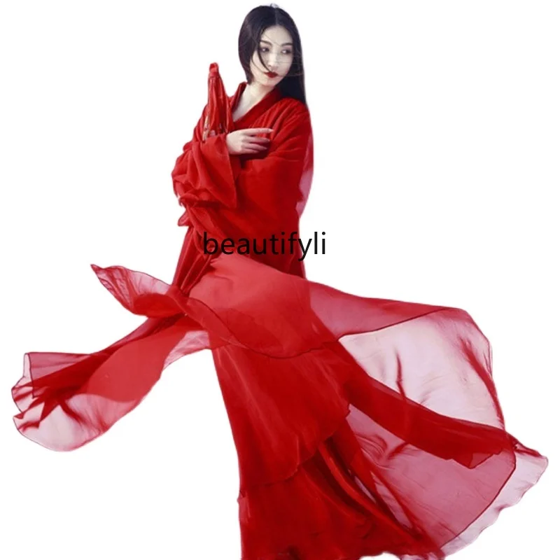 

Ancient Style Martial Arts Costume Women's Han Chinese Clothing Chinese Style Suit Super Fairy Elegant