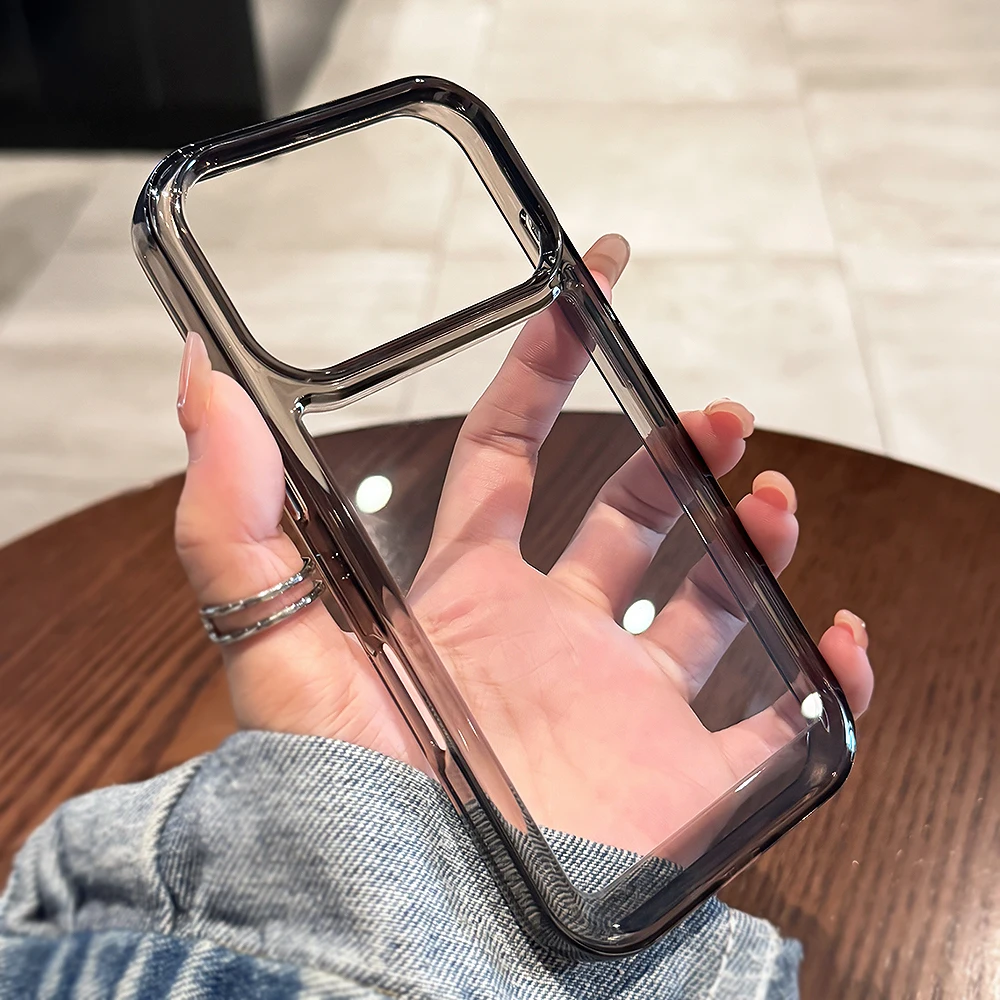 Luxuriöse Transparente Stoßfeste Hülle für iPhone 17 16 15 14 13 12 11 Pro Max Air Plus Klare Bumper-Acryl-Schutzhülle