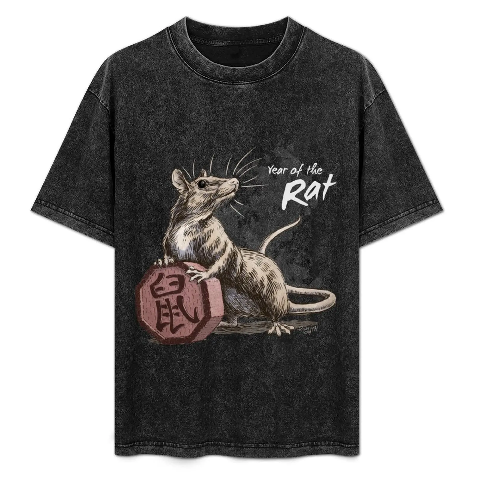 

Year of the Rat (for dark shirts) T-Shirt Holiday All Match T-Shirt