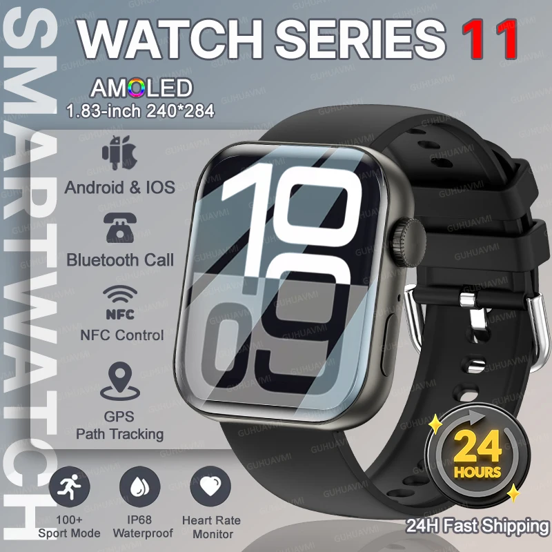 

Fashion NEW For IOS Watch Series 11 Men Women Smart Watch GPS Trajectory HD Bluetooth Call Sport Waterproof Watch Global Version
