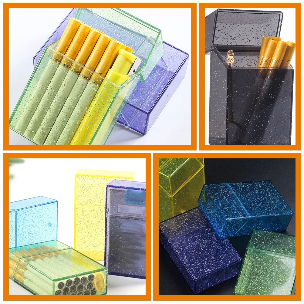 

Plastic Cigarette Holder Box Durable Flip Case For Men Outdoor Travel Portable Storage Container Cigarette Box For Home