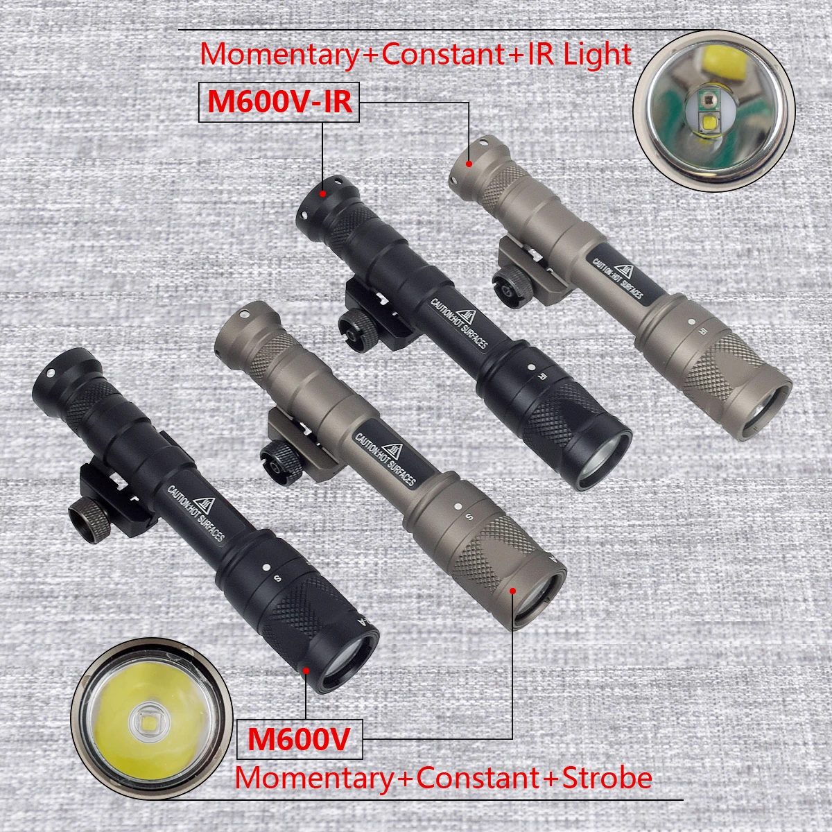 Linterna táctica SureFire M300 LED infrarroja montura rail - imagen 5