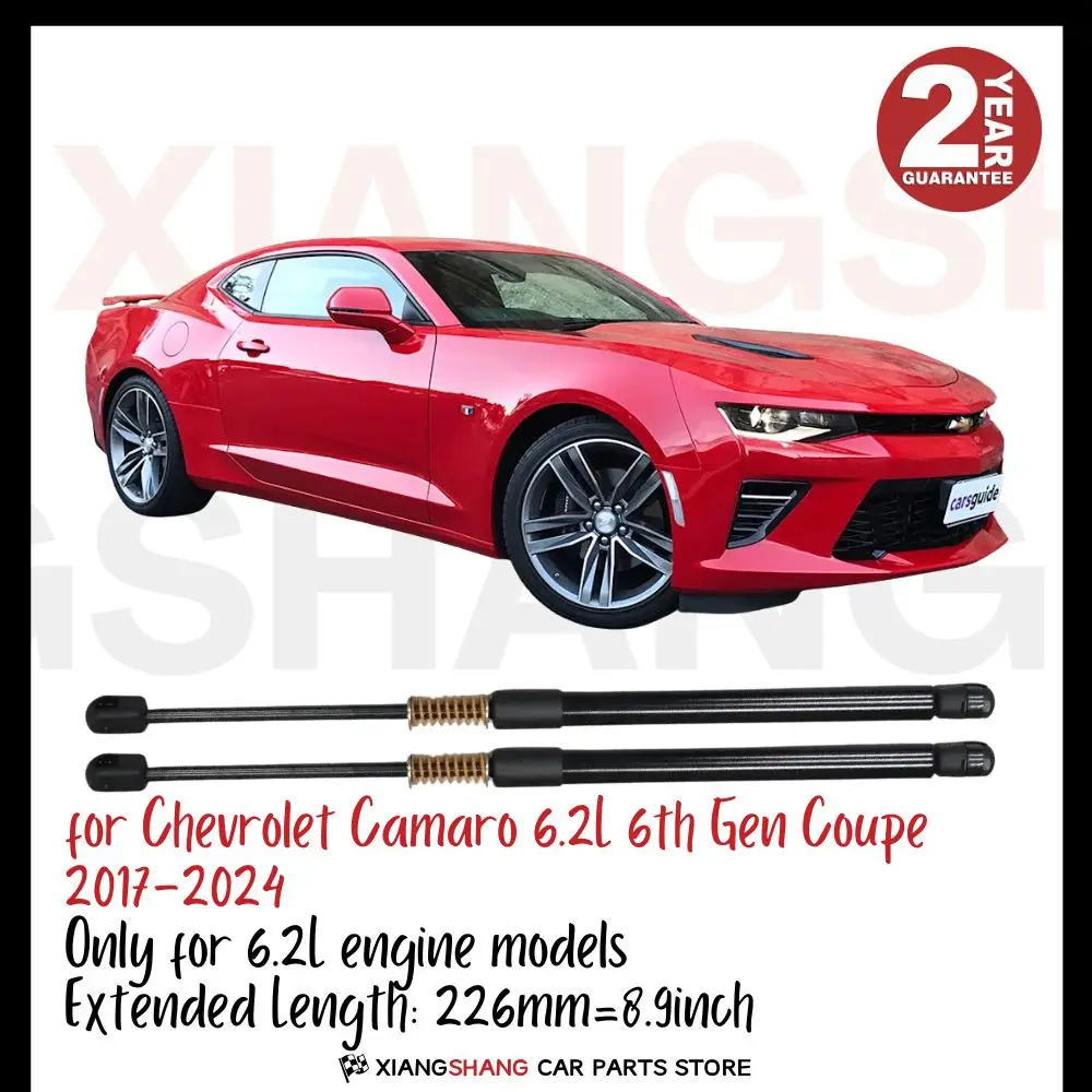 

2pcs Rear Tailgate Damper for Chevrolet Camaro 6.2L 6th Gen Coupe 2017-2024 WITH SPRING Trunk Boot Gas Charged Gas Struts