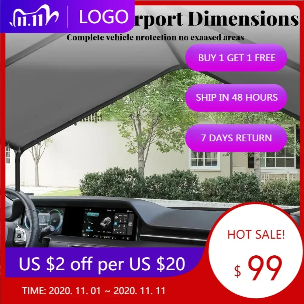 

Прочное навесное устройство для автомобиля 10x20 с защитой от ультрафиолета и водонепроницаемым металлическим чехлом для автомобильной палатки