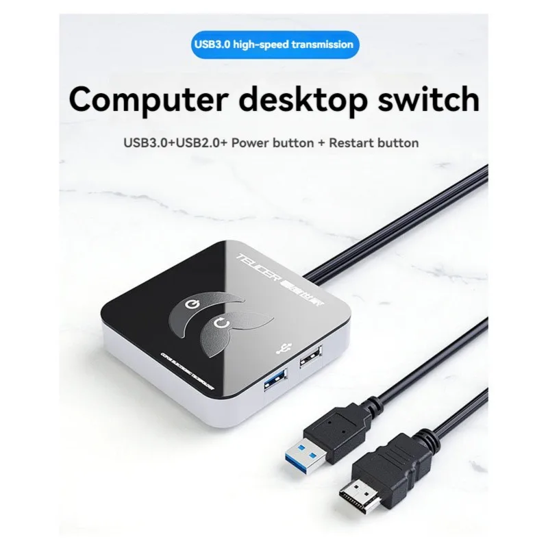 TEUCER KG-03 PC Case With USB Desktop Host Portable Desktop Computer Power Supply Switch External Start Button