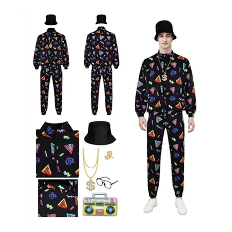 

Мужской костюм для косплея в стиле хип-хоп 80-х 90-х годов