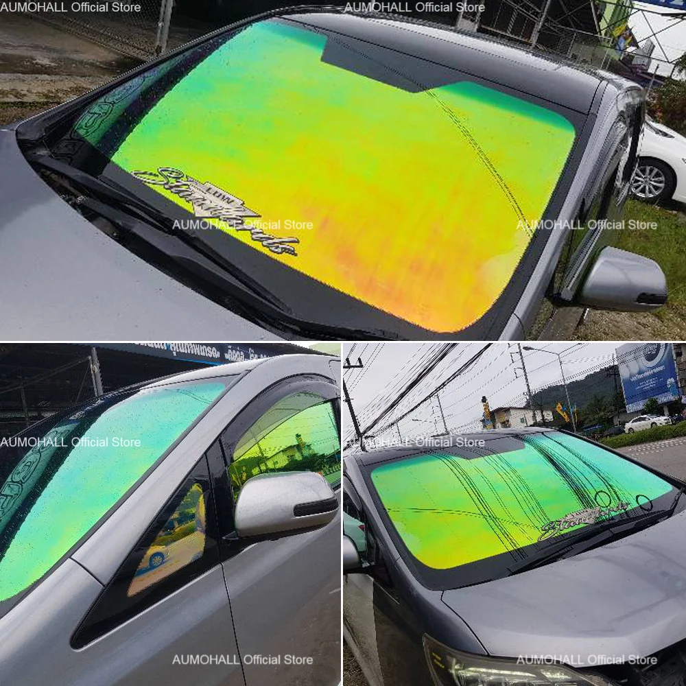 

1.38M x 30M Green Chameleon 65%VLT, Window Foils Solar Tinting Car Window Film Roll for House Office Car Glass Window