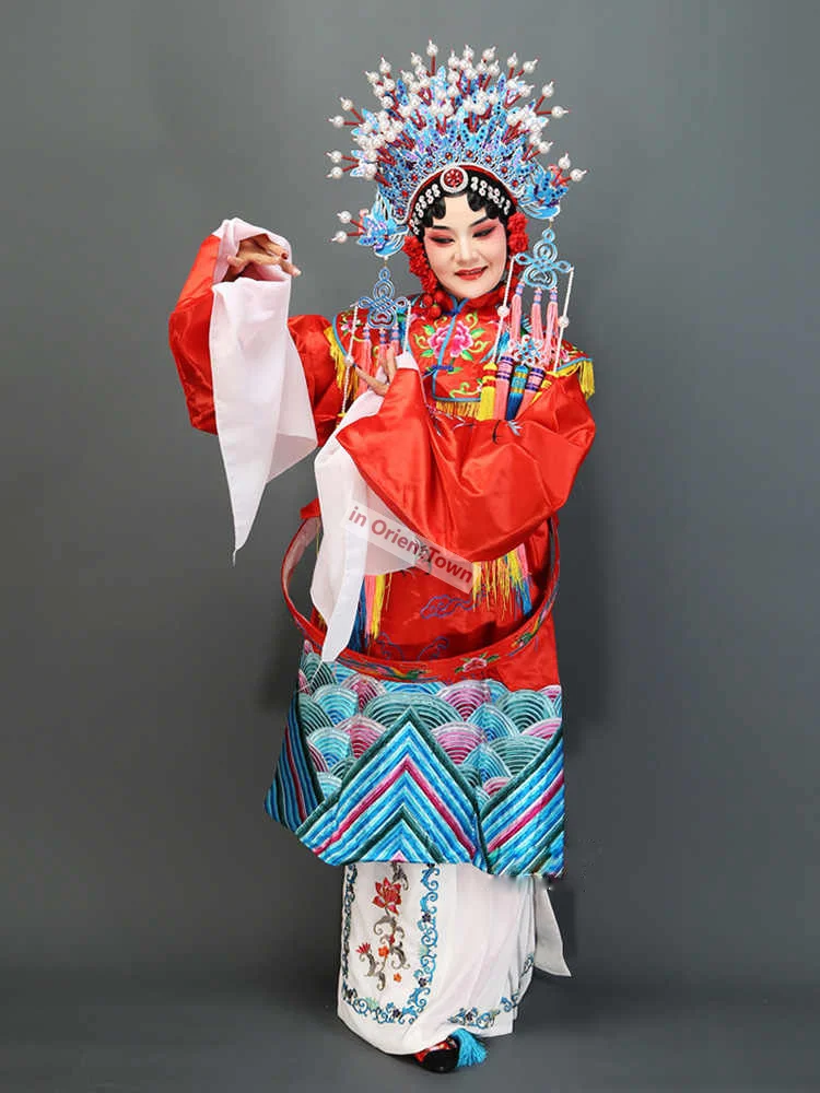 Flowers Embroidery Beijing Opera Wear Drunken Beauty Peking Opera Clothing Drama Role Costume Princess traditional Troupe Outfit