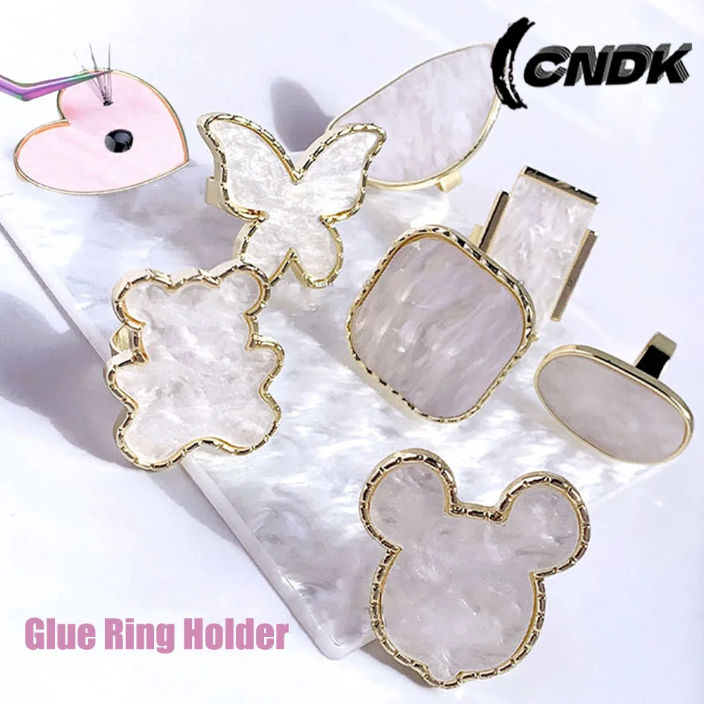 

Acrylic Glue Ring Holder Eyelash Extension False Eye Lash Resin Glue Pallet Nail Art Pigment Stand Makeup Tools Makeup Cosmetics