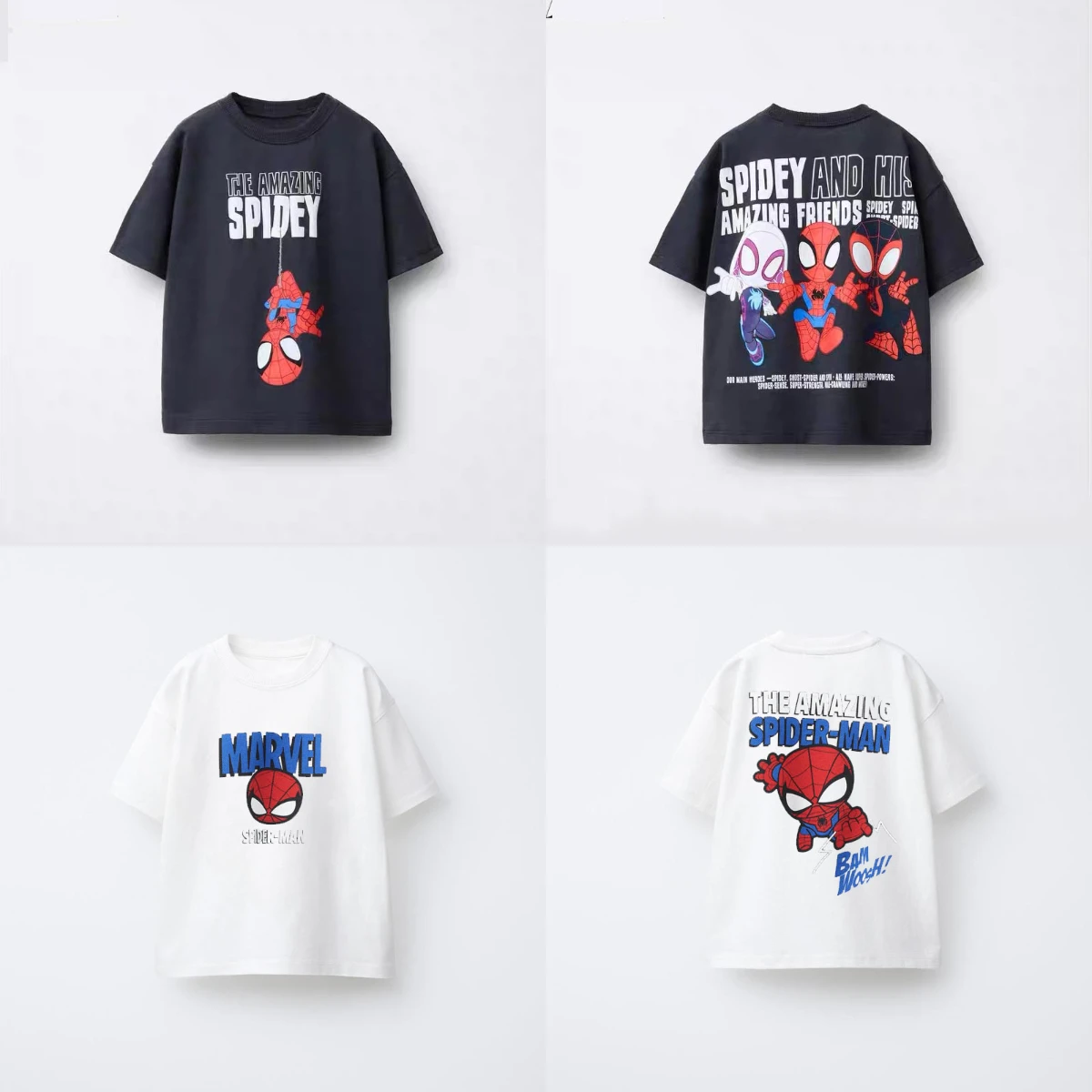 

Spider-man Print Cartoon T-shirt For Boys Clothing Summer New Children's Wear Tops Short-sleeved Tees Toddler Costume T Shirts