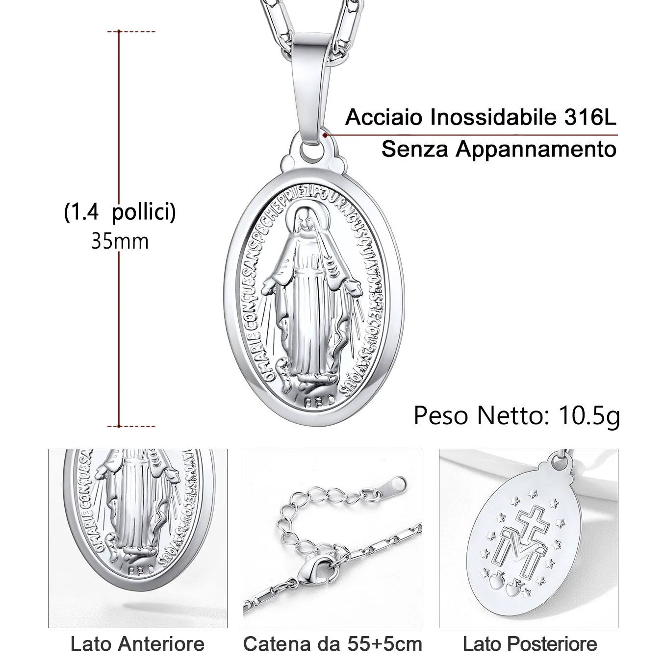 U7 Vigin Mary Necklaces 22\
