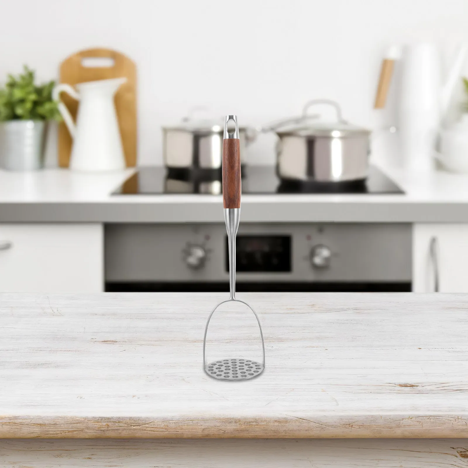 

Heavy Duty Large Stainless Steel Potato Masher Comfortable Handle Kitchen Food Masher for Mashed Potatoes Baby Food Preparation