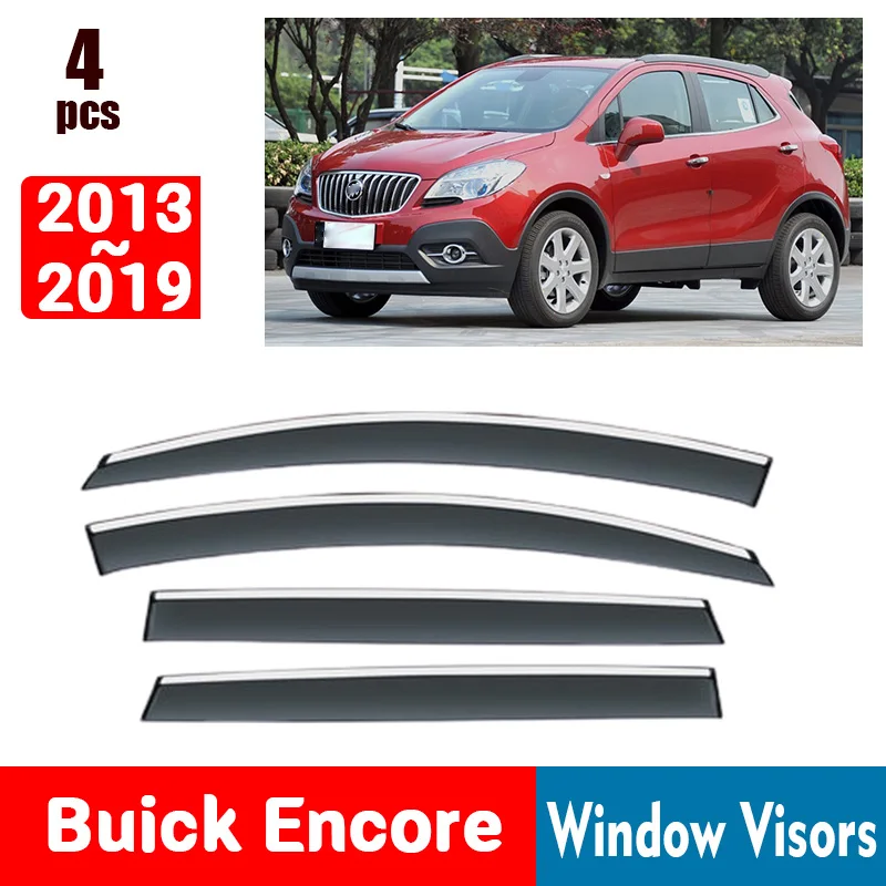 

FOR Buick Encore 2013-2019 Window Visors Rain Guard Windows Rain Cover Deflector Awning Shield Vent Guard Shade Cover Trim