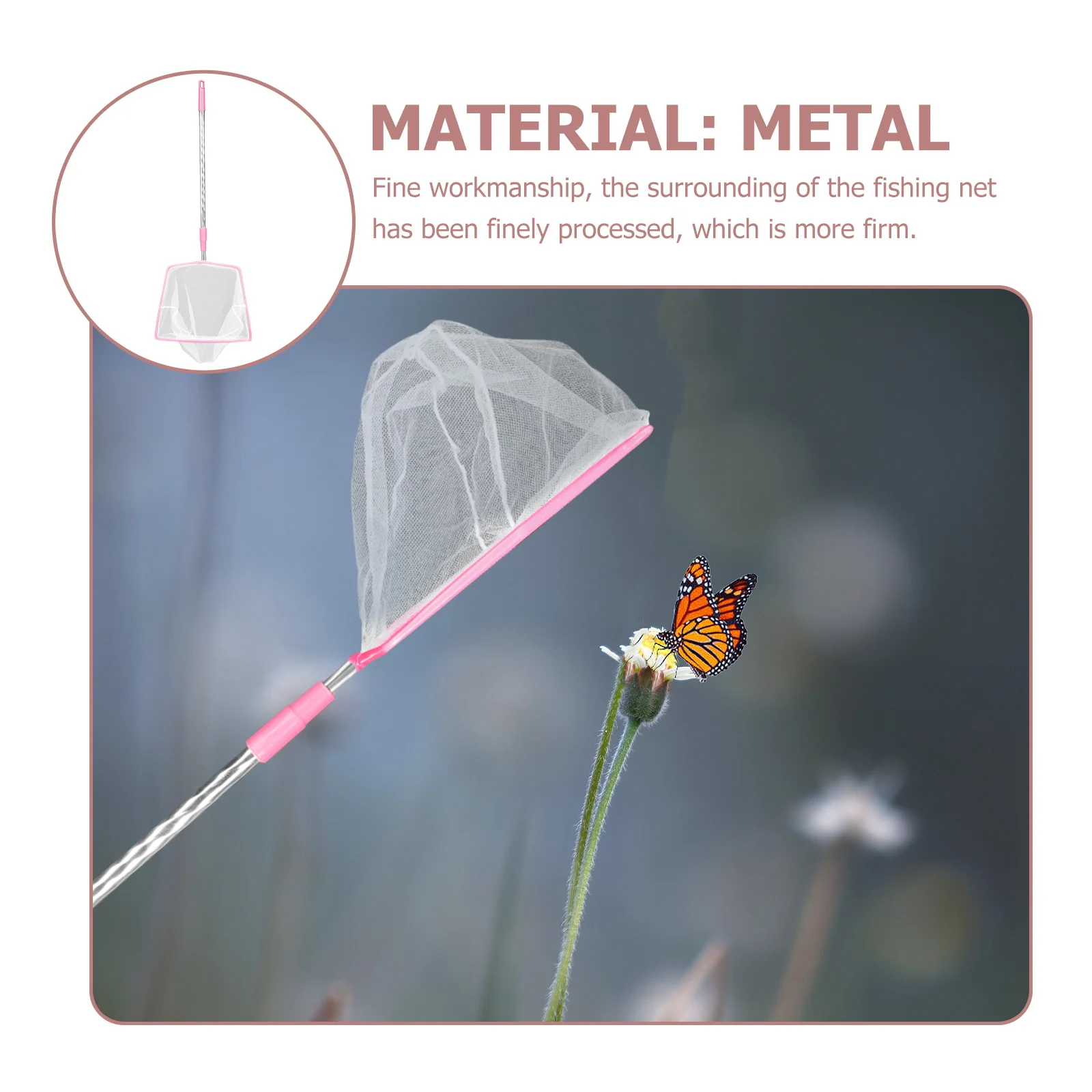 مجموعة واحدة من شبكة صيد الأسماك الاحترافية ذات المقبض القابل للسحب، تخزين سهل الحمل، صنعة ممتازة، محيطة معالجة بشكل جيد #1