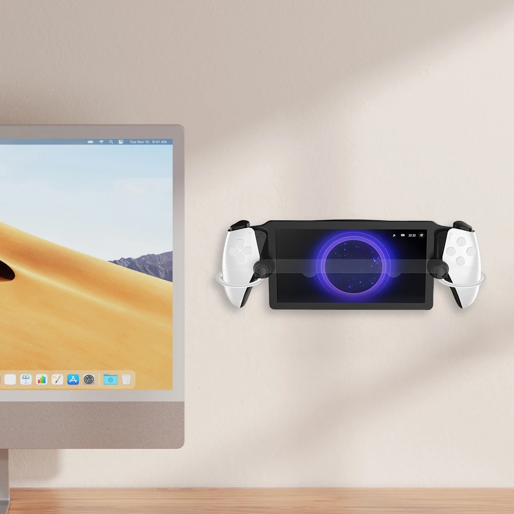 プレイステーションポータルコンソール用壁掛けブラケット省スペースゲームコンソール収納ブラケット壁掛けホルダーPS5ポータル用