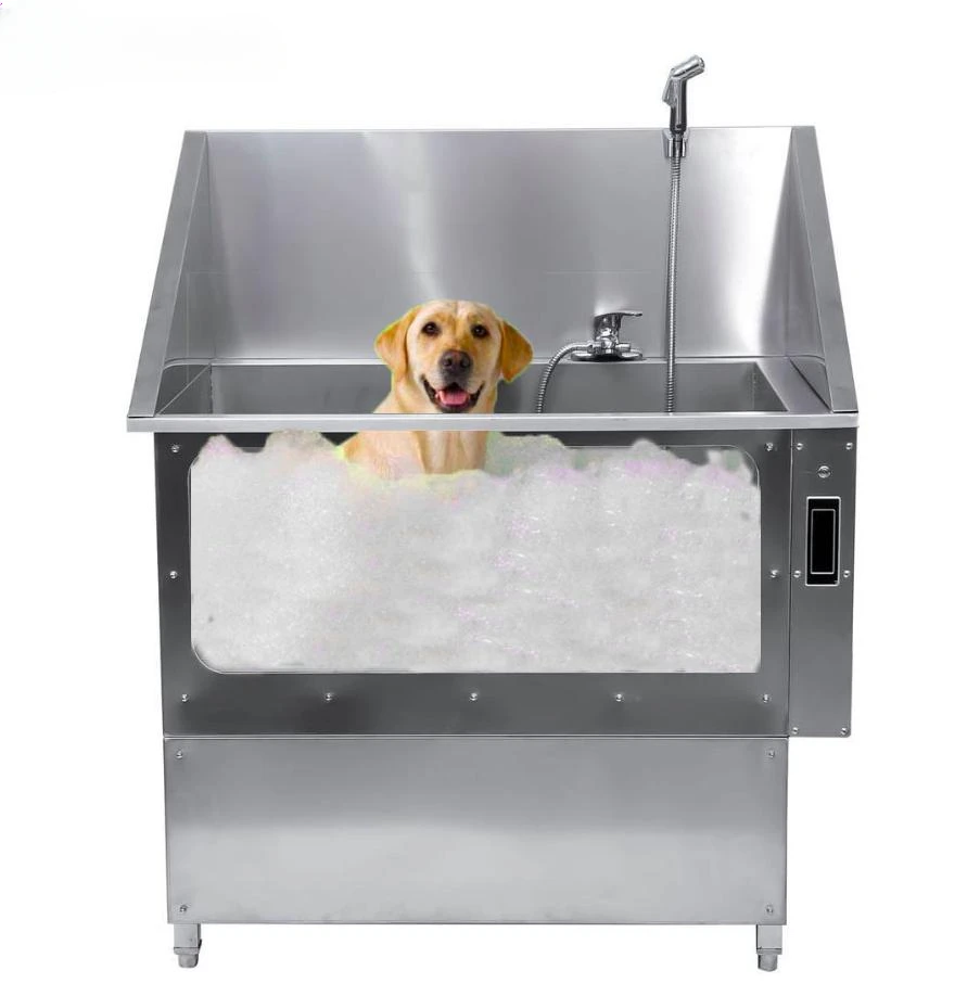 Professional PJX-05 Stainless Steel pet grooming surfing bathtub spa function puppy dog animal bubble shower station machine