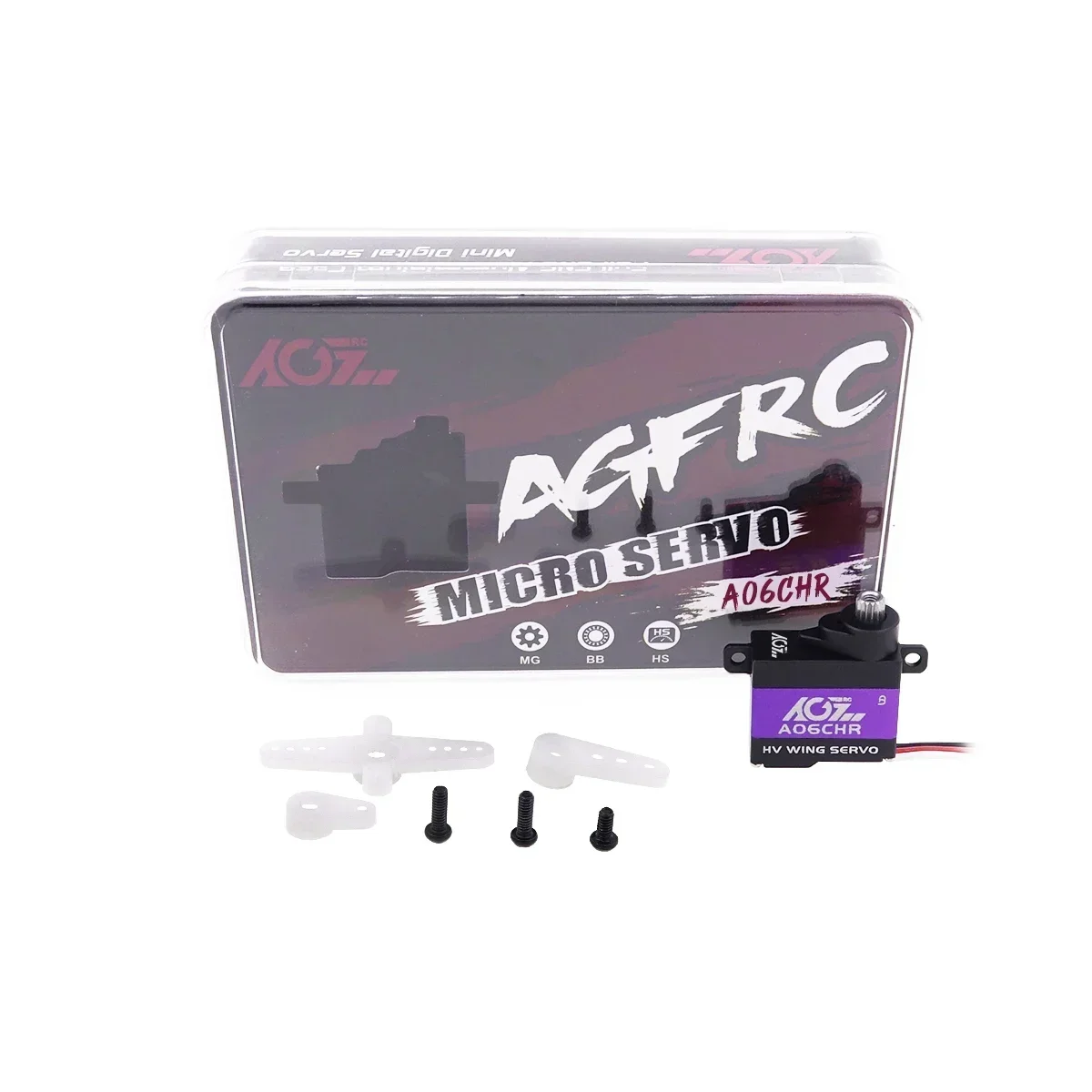 AGFRC A06CHR Metalen tandwielen 3 kg hoog koppel kernloze motor Micro Wing Servo Ideaal voor klein formaat vliegtuig F3P GLD zweefvliegtuig zeilvliegtuig