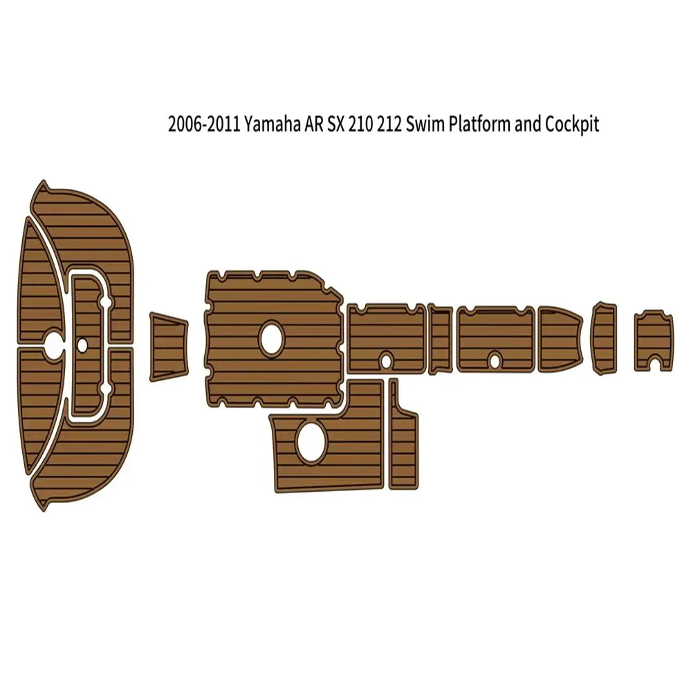 

2006-2011 Ya-ma-ha AR/SX 210/212 Swim Platform Cockpit Pad Boat EVA Teak Floor Mat SeaDek Gatorstep Style Self Adhesive s31z